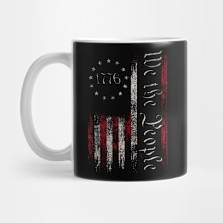 Vintage Old American Flag Patriotic 1776 We The People USA Mug